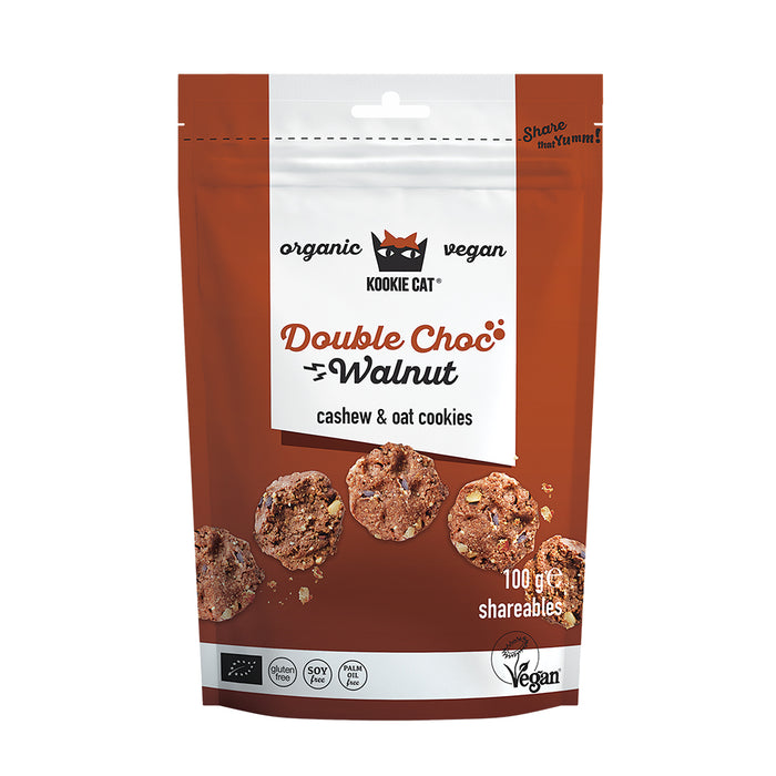 Kookie Cat Mini Double Choc Walnut 100g