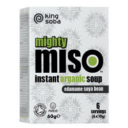 King Soba Org Miso Soup Edamame Beans 60g