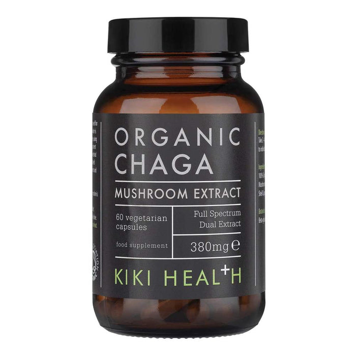 KIKI Health Organic Chaga Extract Mushroom 60 Capsules