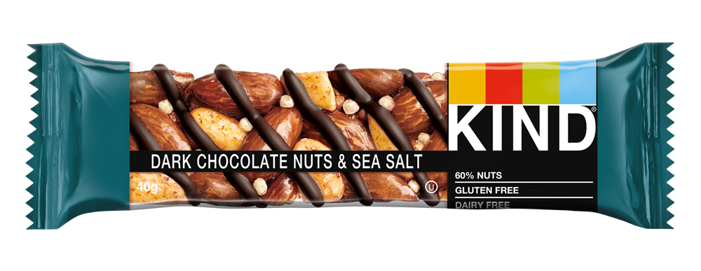Kind Dark Choc Nuts & Sea Salt Bar 40g