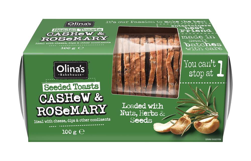 Olinas Bakehouse Cashew & Rosemary Seeded Toast 100g