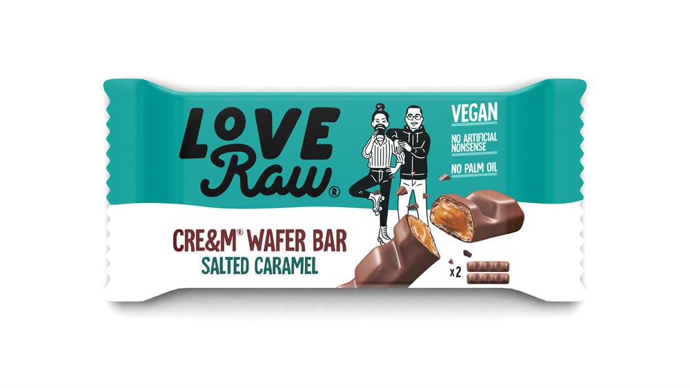 LoveRaw Salted Caramel Cream Wafer 43g