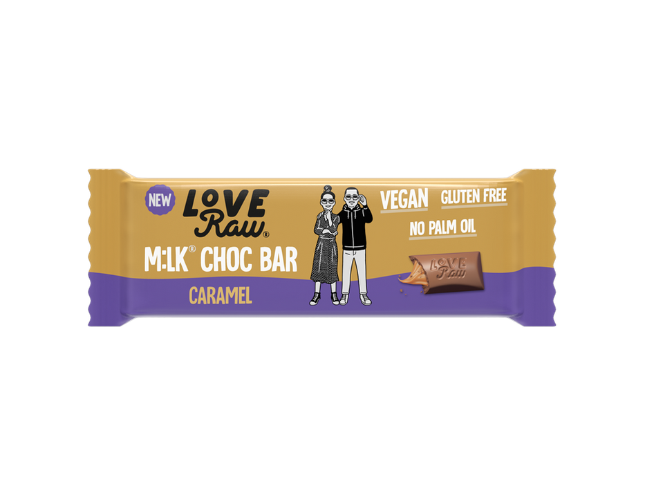 LoveRaw Caramel M:lk Chocolate Bar 30g