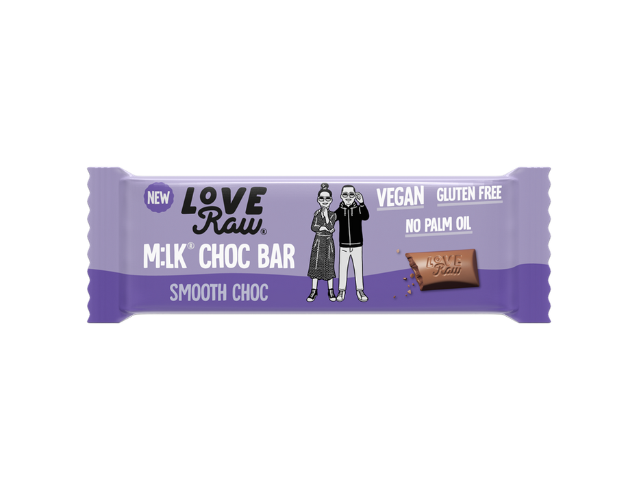 LoveRaw Smooth Chocolate Milk Choc Bar 30g