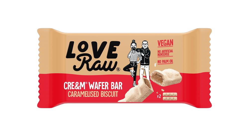 LoveRaw Caramel Biscuit Cream Wafer 45g