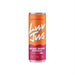 LuvJus Blood Orange & Vodka drink can, 250ml, vibrant orange and pink design, featuring Korean ginseng.