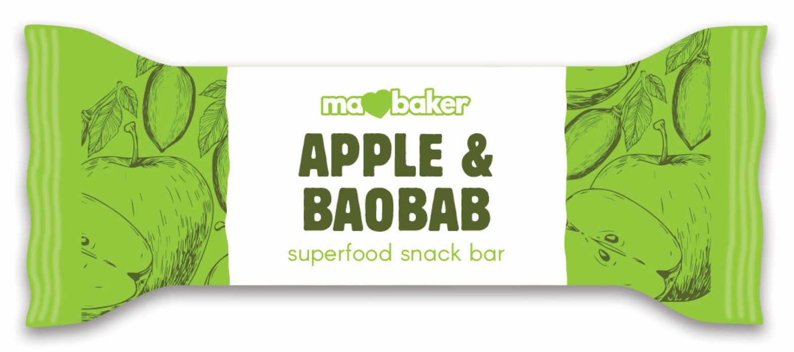 Ma Baker Superfood Bar Apple & Baobab 45g