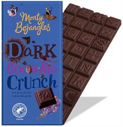 Monty Bojangles Dark Cocoa Nib Crunch Bar 150g