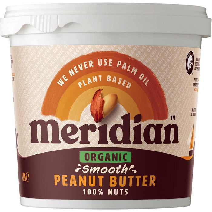 Meridian Org Smooth Peanut Butter 100% 1KG