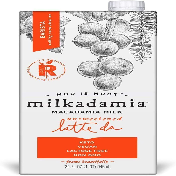 Milkadamia Macadamia Unsweetened Latte 946ml