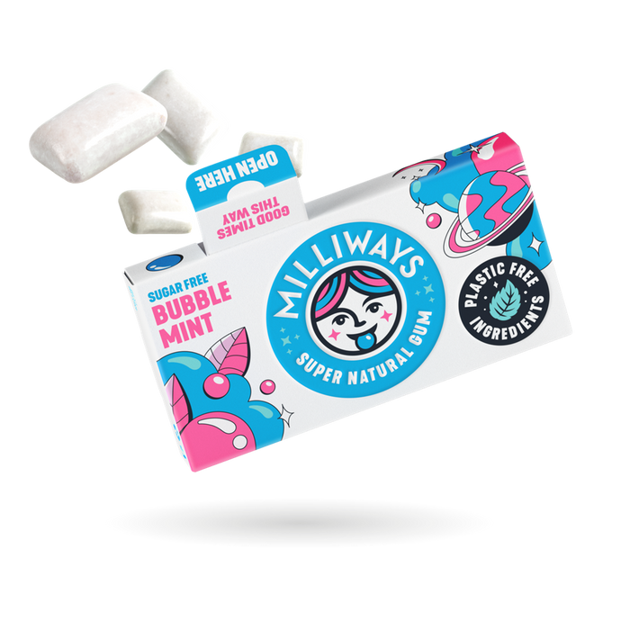 Milliways Food Bubblemint Chewing Gum 19g