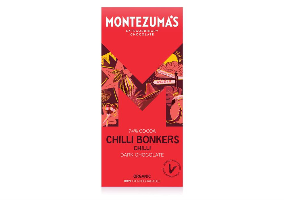 Montezumas Chocolate Chilli Bonkers Organic Chilli 90g