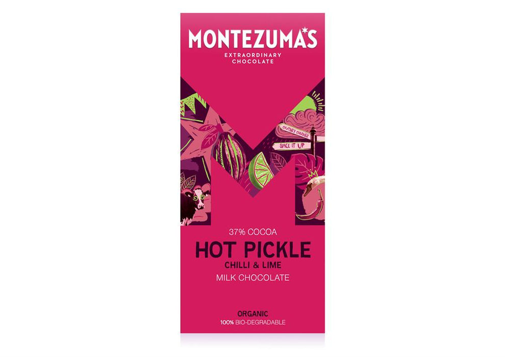 Montezumas Chocolate Hot Pickle Milk Chilli & Lime 90g