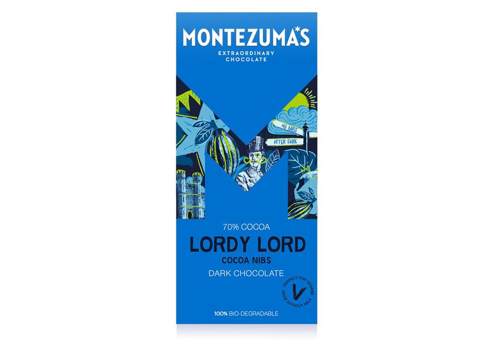 Montezumas Chocolate Lordy Lord Dark with Cocoa Nib 90g