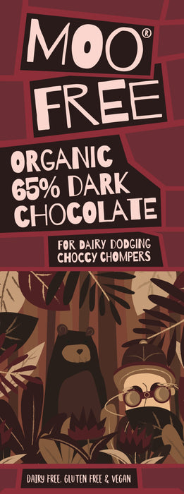 Moo Free 65% Dark Chocolate Bar 80g