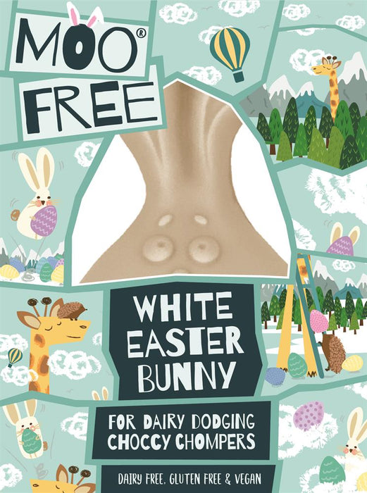 Moo Free Mikey White Easter Bunny 80g