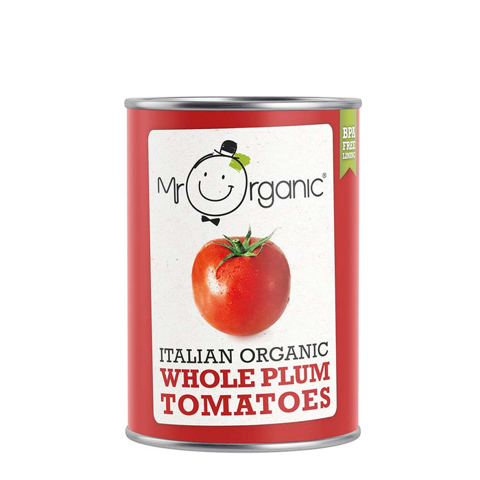 Mr Organic Whole Plum Tomato Tin 400g