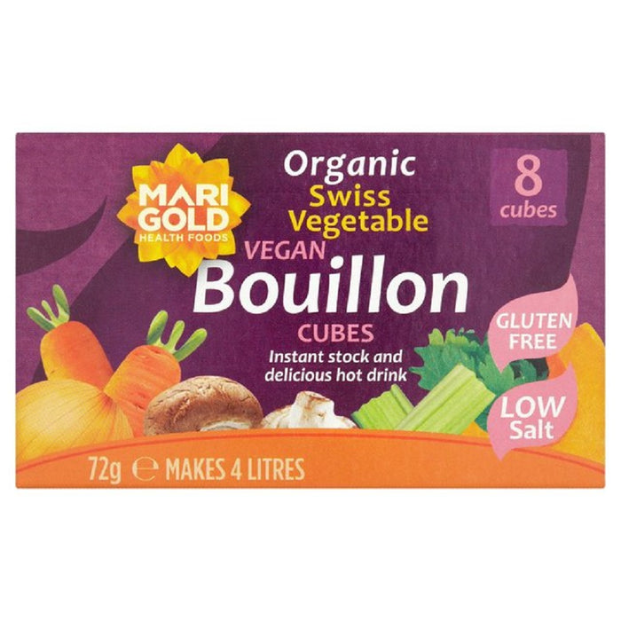 Marigold Org Veg Bouillon Reduced Salt 8 Cubes servings