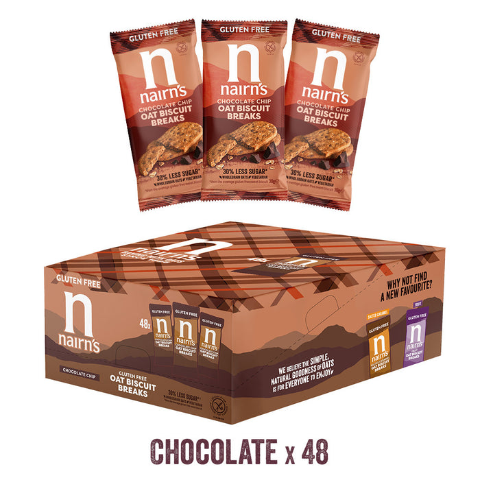 Nairns GF Chocolate Chip Biscuits 48 x 30gpack