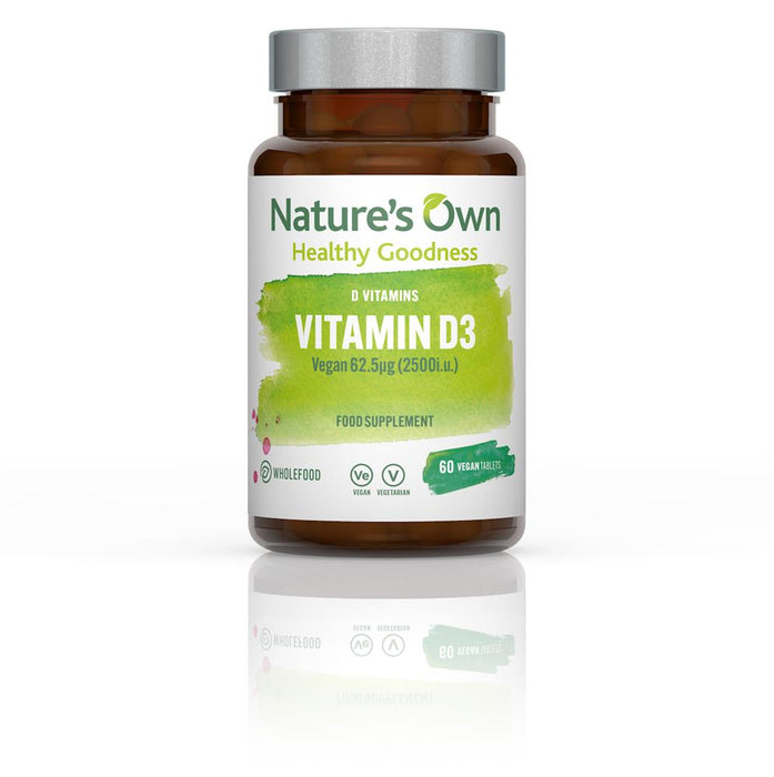 Natures Own Vegan Vitamin D3 62.5g 2500iu 60 tablet