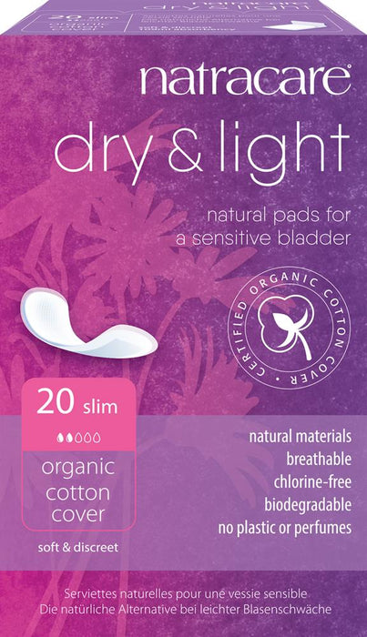 Natracare 20 Dry & Light Inco. Slim Pads