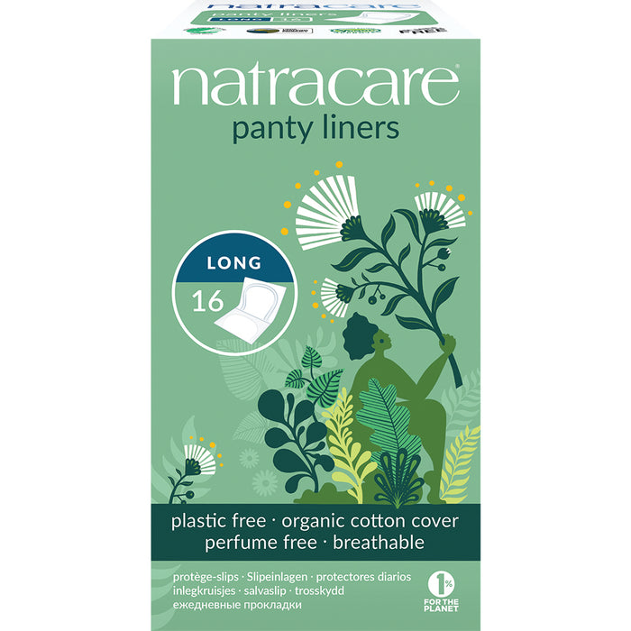 Natracare 16 Panty Liners Long Wrapped
