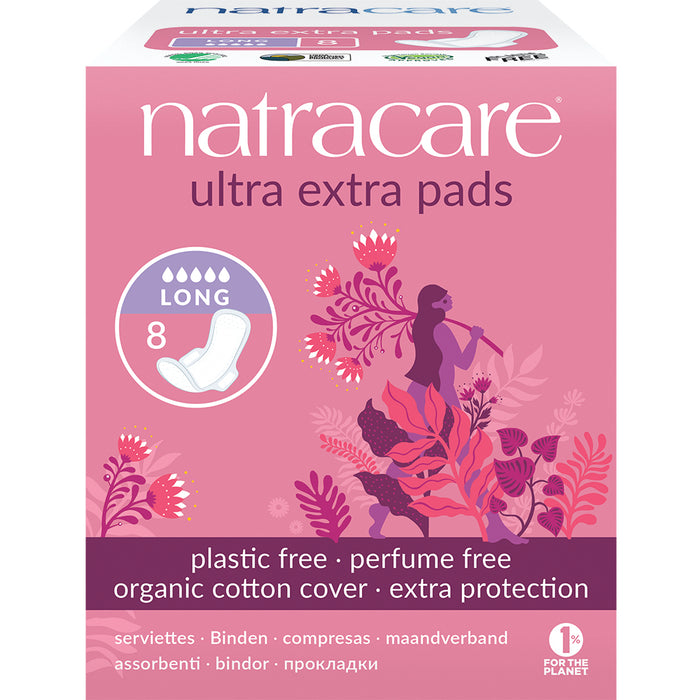 Natracare 8 Ultra Extra Pads Long Pads