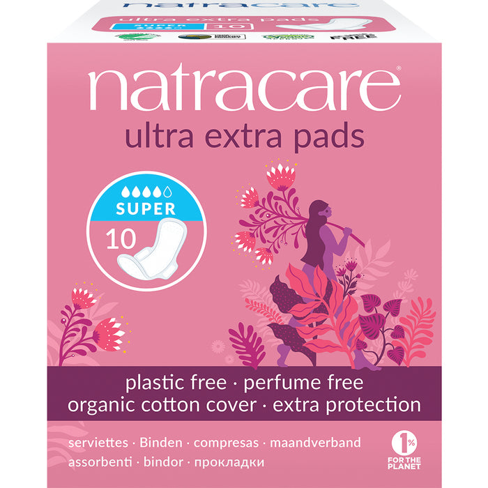 Natracare 10 Ultra Extra Pads Super Pads