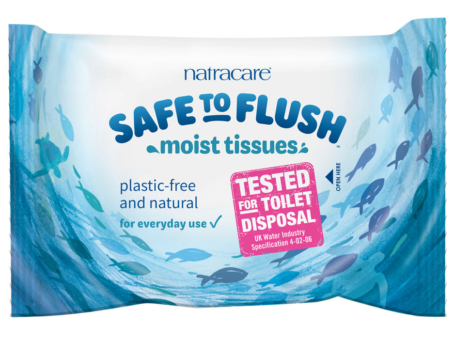 Natracare 30 Safe to Flush Moist Tissue Wipes