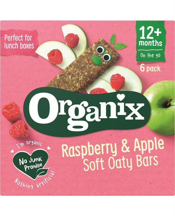 Organix Apple & Ras Cereal Bar 6 x 30g