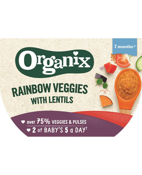 Organix Rainbow Veggies & Lentils 130g