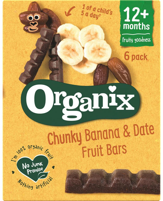 Organix Banana/Date Organic Fruit Bar 6 X 17g