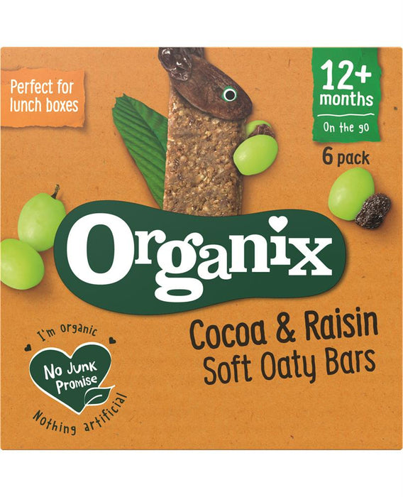 Organix Cocoa & Raisin Oat Bar 6 x 30g