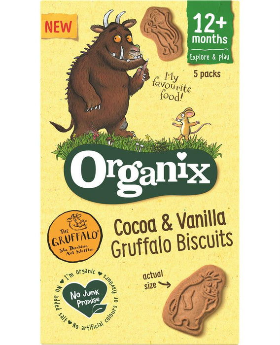Organix Gruffalo Cocoa & Vanilla Bisc 5 x 20g