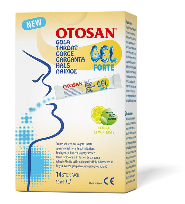 Otosan Natural Throat Gel 14 x 10ml Pouches