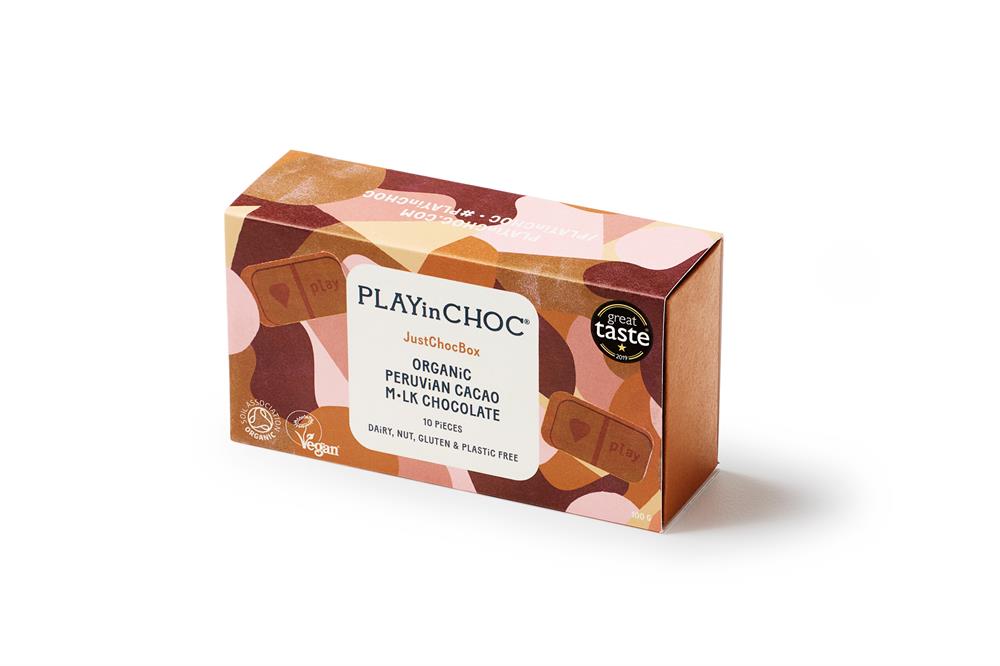 PLAYin CHOC JustChoc M-lk Chocolate 100g