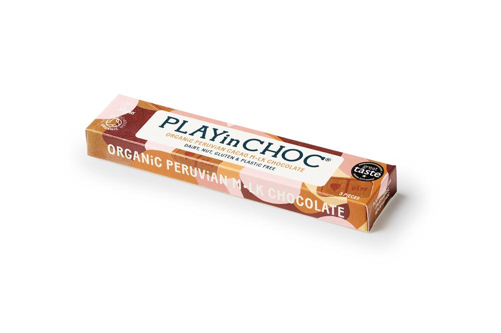 PLAYin CHOC JustChoc M-lk Chocolate 30g