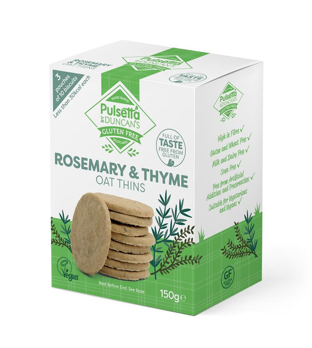 Pulsetta Rosemary & Thyme Oat Thins 150g