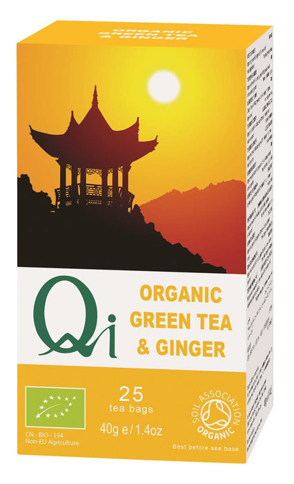 Qi Organic Green Tea & Ginger 25 Bags