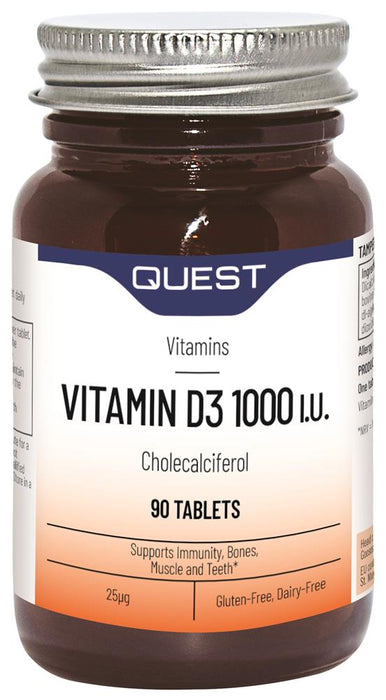 Quest Vitamin D3 1000 i.u 90 Tablets