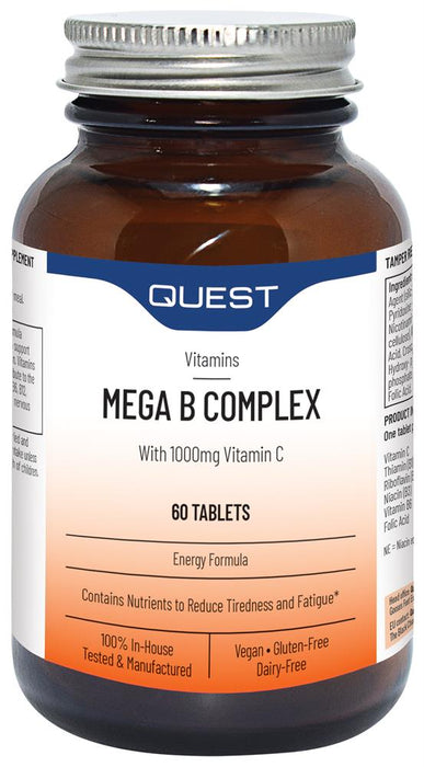 Quest Mega B Complex + 1000mg Vit C 60 tabs