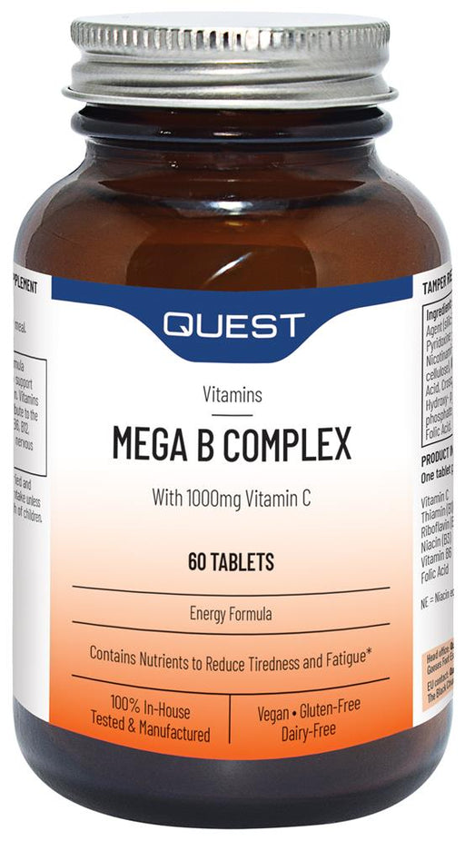 Quest Mega B Complex + 1000mg Vit C 60 tabs