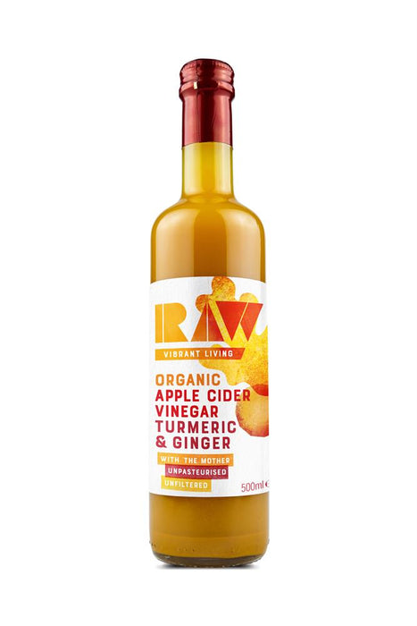 Raw Health Organic Apple Cider Vinegar with Turmeric & Ginger 500ml