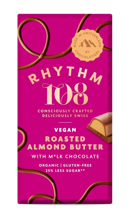 Rhythm 108 Choc Tablet - Roasted Almond 100g