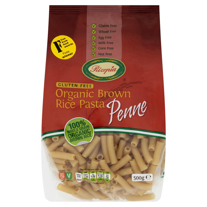 Rizopia Organic Brown Rice Penne 500g