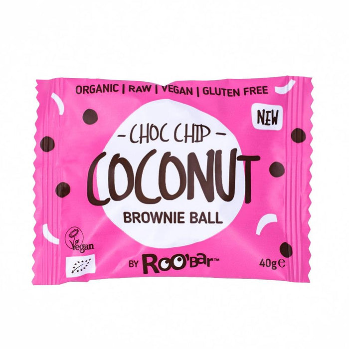 Roobar Brownie Ball Choc Chip Coconut 40g
