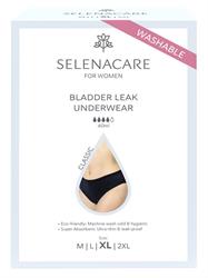 Selenacare Bladder Leak Undies Classic Black Size XL