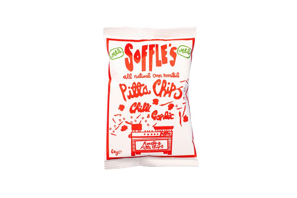 Soffles Pitta Chips Chilli & Garlic Pitta Chips 60g