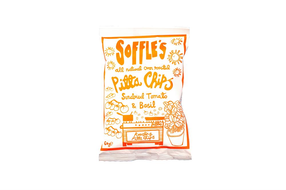 Soffles Pitta Chips Sundried Tomato Pitta Chips 60g