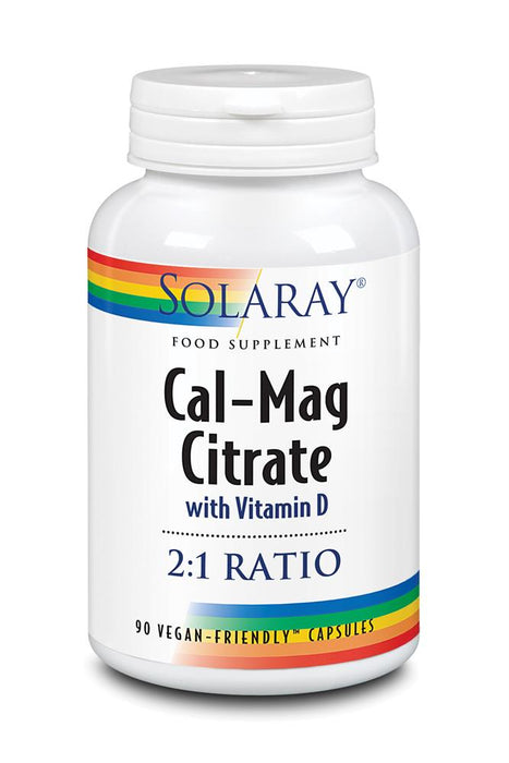 Solaray Cal-Mag Citrate 2:1 with Vitamin D 90 capsules